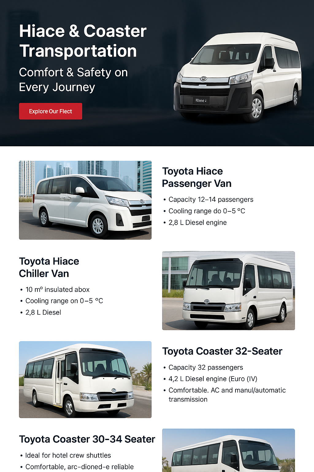 Toyota Coaster – Front View